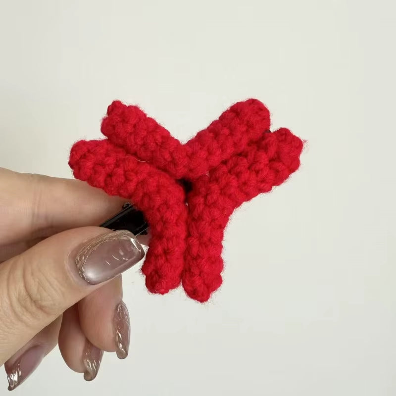 1Pc New Angry Hair Clip Novelty Duckbill Clip Crochet Yarn Headband Side Clip